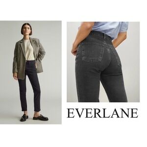 Everlane Denim The Original Cheeky Jean Black High Rise Scandi‎ Capsule Wardrobe